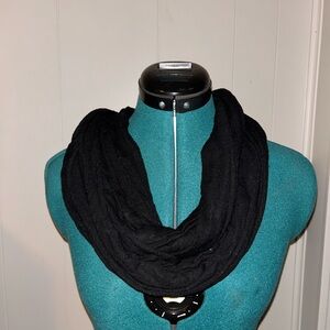 Soft Black Infinity Scarf